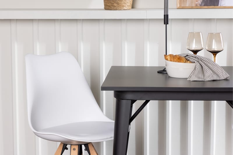 Matgrupp Tudera  80 cm Rektangulär med 2 Zeno stolar - Svart - Möbler - Bord & matgrupp - Matgrupp