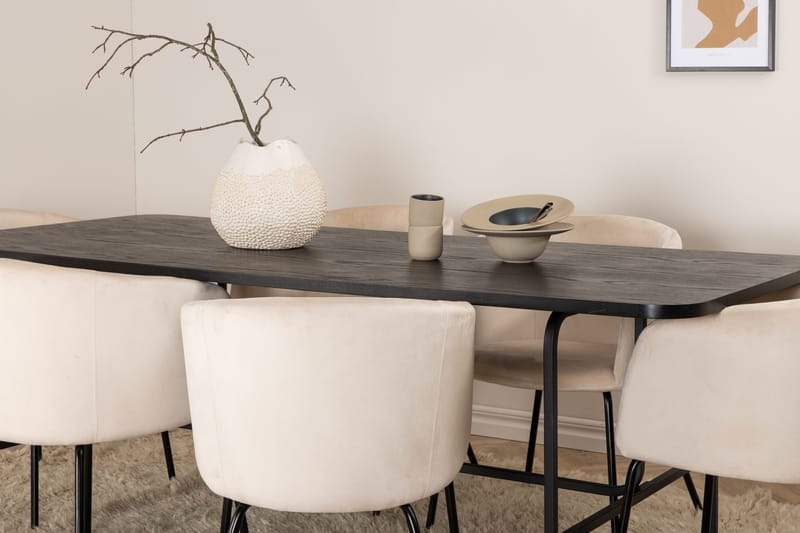 Uno matbord med 6st Berit matstol - Möbler - Bord & matgrupp - Matgrupp