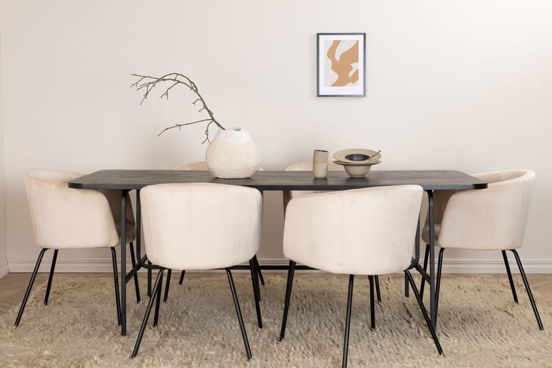 Uno matbord med 6st Berit matstol - Möbler - Bord & matgrupp - Matgrupp