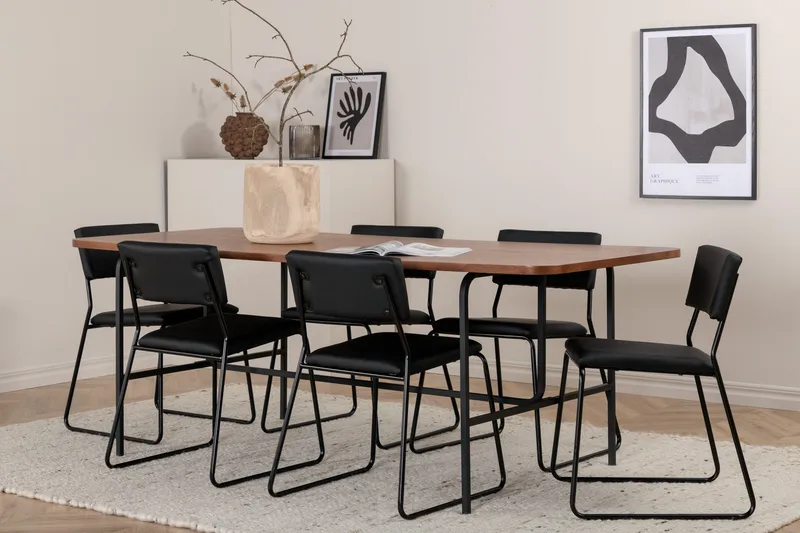 Uno matbord med 6st Kenth matstol - Möbler - Bord & matgrupp - Matgrupp