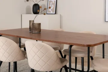 Uno matbord med 6st Velvet matstol - Möbler - Bord & matgrupp - Matgrupp