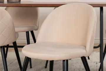 Uno matbord med 6st Velvet matstol - Möbler - Bord & matgrupp - Matgrupp