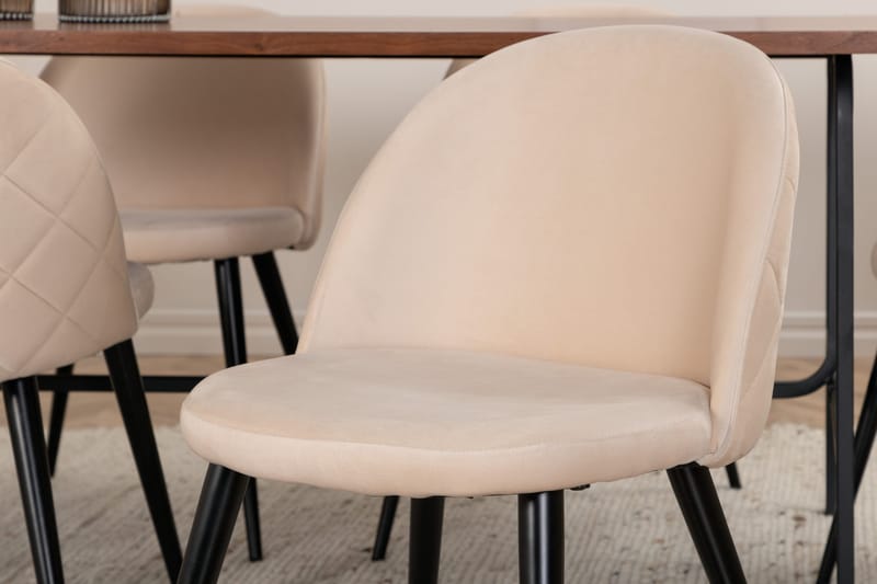 Uno matbord med 6st Velvet matstol - Möbler - Bord & matgrupp - Matgrupp