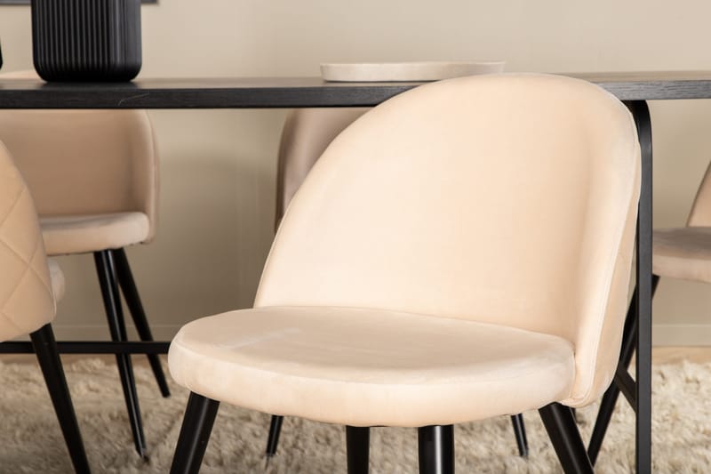 Uno matbord med 6st Velvet matstol - Möbler - Bord & matgrupp - Matgrupp