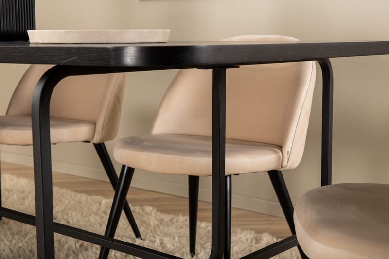 Uno matbord med 6st Velvet matstol - Möbler - Bord & matgrupp - Matgrupp