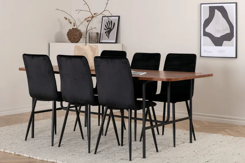 Uno matbord med 6st Windu Lyx matstol - Möbler - Bord & matgrupp - Matgrupp