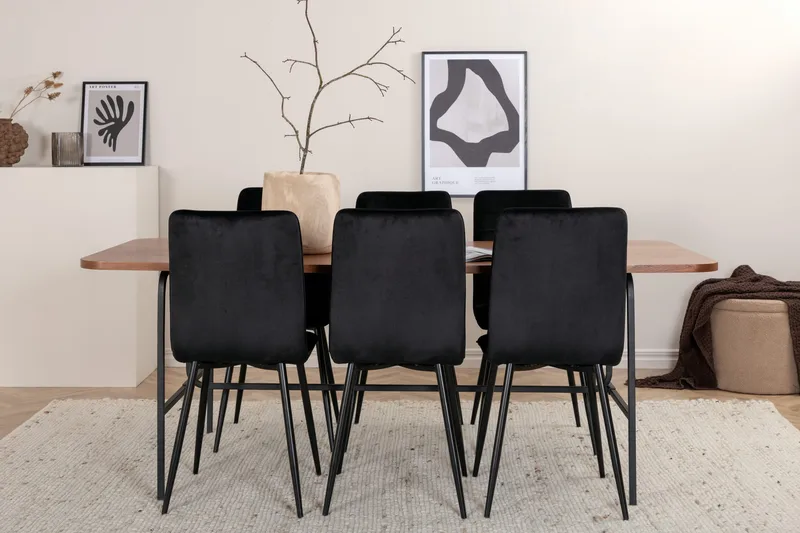 Uno matbord med 6st Windu Lyx matstol