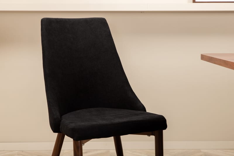 Unos Matgrupp 200 cm inkl 4 Campomar Stolar - Valnötsbrun/Svart - Möbler - Bord & matgrupp - Matgrupp