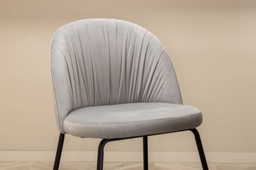 Unos Matgrupp 200 cm inkl 4 Foyos Stolar - Valnötsbrun/Svart/Grå - Möbler - Bord & matgrupp - Matgrupp