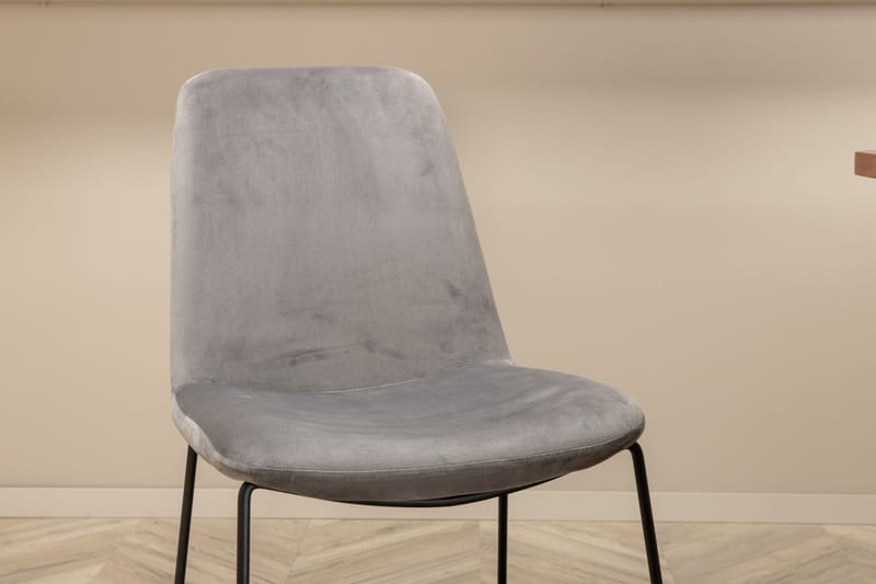 Unos Matgrupp 200 cm inkl 4 Jadraque Stolar - Valnötsbrun/Svart/Grå - Möbler - Bord & matgrupp - Matgrupp