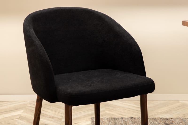 Unos Matgrupp 200 cm inkl 4 Kullersbro Stolar - Valnötsbrun/Svart/Brun - Möbler - Bord & matgrupp - Matgrupp