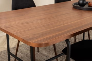 Unos Matgrupp 200 cm inkl 4 Pontus Stolar - Valnötsbrun/Svart - Möbler - Bord & matgrupp - Matgrupp