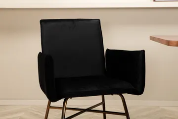 Unos Matgrupp 200 cm inkl 4 Pipi Stolar - Valnötsbrun/Svart/Kopper - Möbler - Bord & matgrupp - Matgrupp