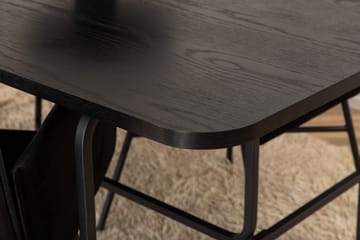 Unos Matgrupp 200 cm inkl 4 Pipi Stolar - Svart - Möbler - Bord & matgrupp - Matgrupp