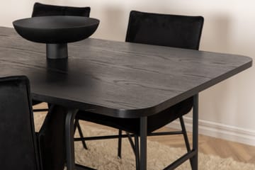 Unos Matgrupp 200 cm inkl 4 Pipi Stolar - Svart - Möbler - Bord & matgrupp - Matgrupp