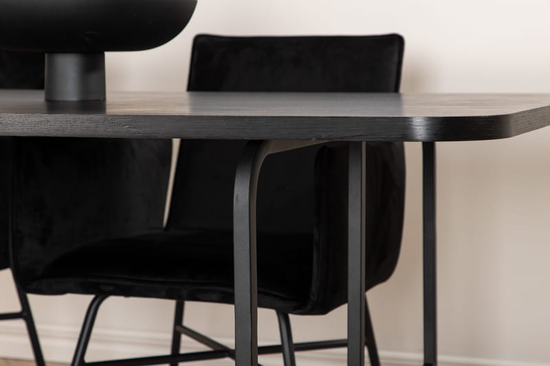 Unos Matgrupp 200 cm inkl 4 Pipi Stolar - Svart - Möbler - Bord & matgrupp - Matgrupp