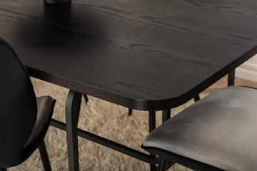 Unos Matgrupp 200 cm inkl 6 Emsa Stolar - Svart/Ljusgrå - Möbler - Bord & matgrupp - Matgrupp