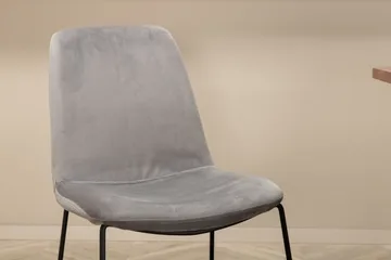 Unos Matgrupp 200 cm inkl 6 Jadraque Stolar - Valnötsbrun/Svart/Grå - Möbler - Bord & matgrupp - Matgrupp