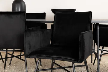 Unos Matgrupp 200 cm inkl 6 Pippi Stolar - Svart - Möbler - Bord & matgrupp - Matgrupp