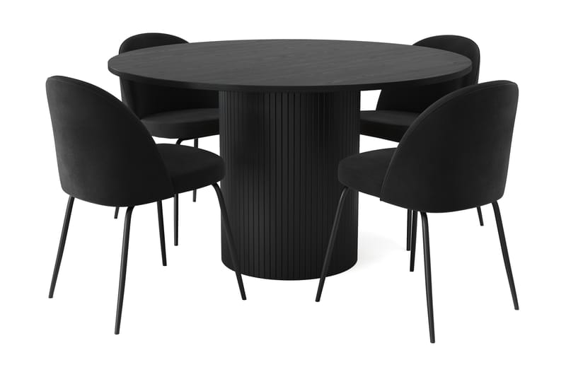 Matgrupp Uppveda 130 cm Rund inkl 4 Felipe Stolar - Matgrupp