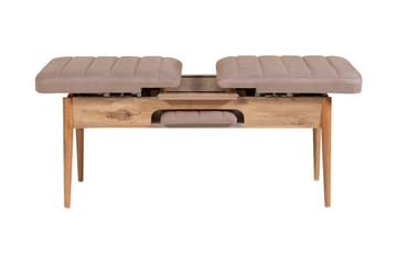 Valsot Förlängningsbar Matgrupp 129 cm - Natur/Grå/Brun - Möbler - Bord & matgrupp - Matgrupp