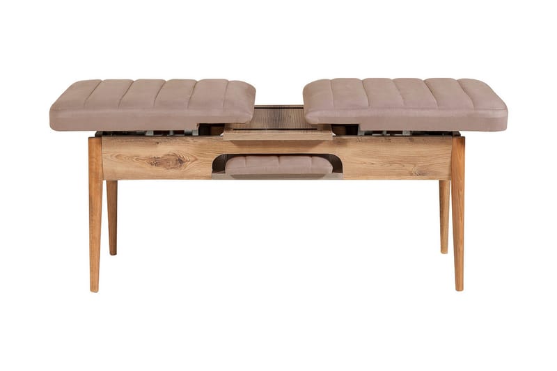 Valsot Förlängningsbar Matgrupp 129 cm - Natur/Grå/Brun - Möbler - Bord & matgrupp - Matgrupp