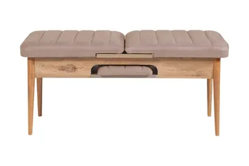 Valsot Förlängningsbar Matgrupp 129 cm - Natur/Grå/Brun - Möbler - Bord & matgrupp - Matgrupp