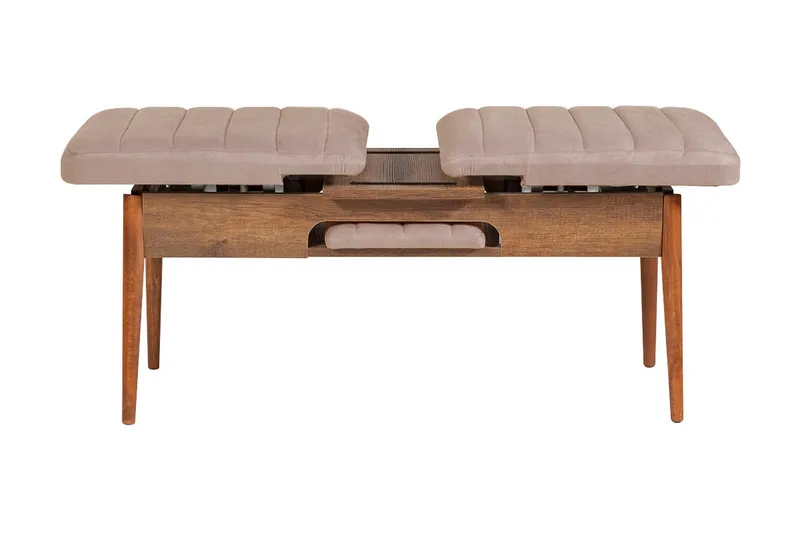 Valsot Förlängningsbar Matgrupp 129 cm - Vit/Grå - Möbler - Bord & matgrupp - Matgrupp