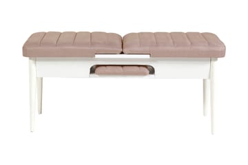 Valsot Förlängningsbar Matgrupp 129 cm - Vit/Grå - Möbler - Bord & matgrupp - Matgrupp