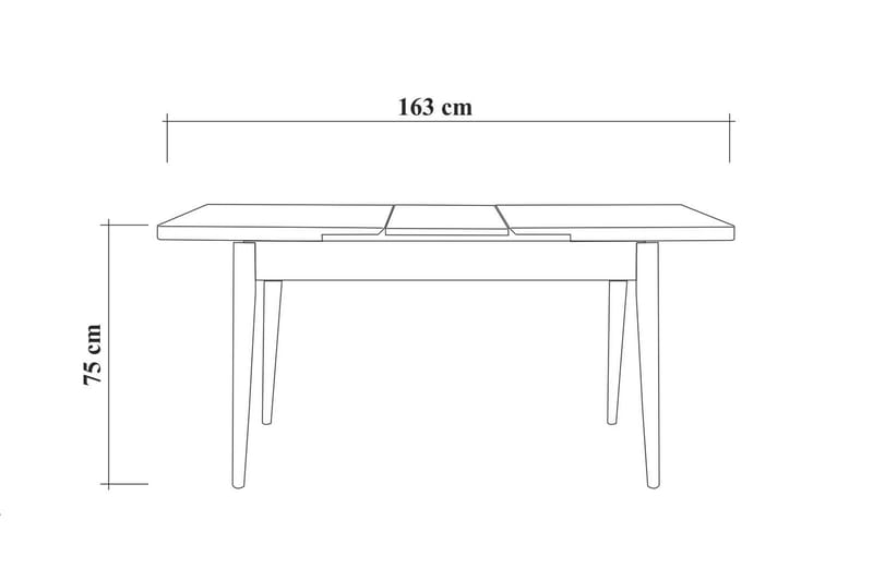 Valsot Förlängningsbar Matgrupp 129 cm - Vit/Grå - Möbler - Bord & matgrupp - Matgrupp