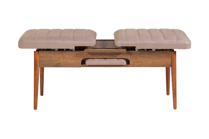 Valsot Förlängningsbar Matgrupp 129 cm - Vit/Mörkbrun - Möbler - Bord & matgrupp - Matgrupp