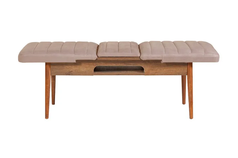 Valsot Förlängningsbar Matgrupp 129 cm - Vit/Mörkbrun - Möbler - Bord & matgrupp - Matgrupp