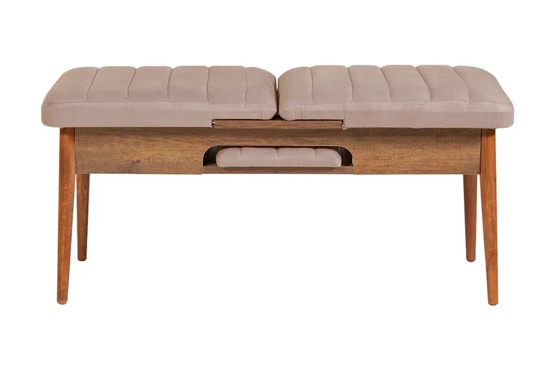 Valsot Förlängningsbar Matgrupp 129 cm - Vit/Mörkbrun - Möbler - Bord & matgrupp - Matgrupp