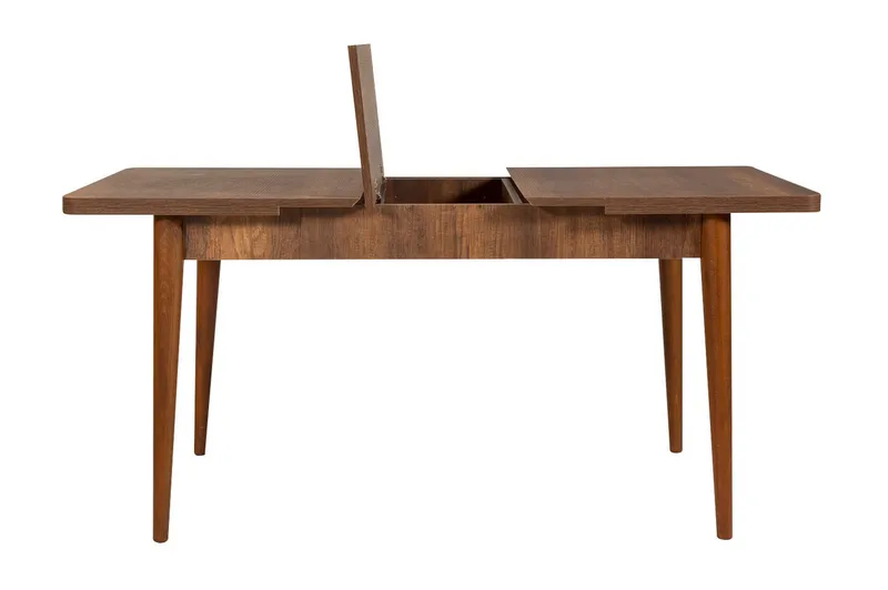 Valsot Förlängningsbar Matgrupp 129 cm - Vit/Mörkbrun - Möbler - Bord & matgrupp - Matgrupp