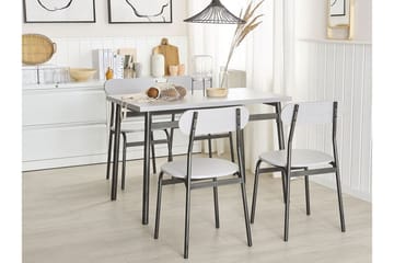 Velden Matgrupp 110 cm Inkl 4 Stolar - Grå/Svart - Möbler - Bord & matgrupp - Matgrupp