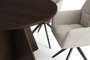 Vera Matgrupp runt 110 cm Rökt Ek med 4 Torsby Matstolar - Rökt ek - Möbler - Bord & matgrupp - Matgrupp