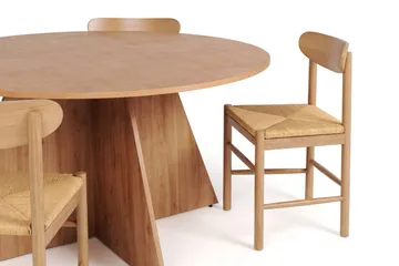 Vera Matgrupp runt 150 cm Ek med 6 Malte Matstolar - Ek - Möbler - Bord & matgrupp - Matgrupp