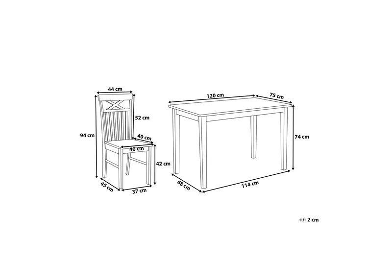 Weybourne Matgrupp med 4 Stolar - Svart - Möbler - Bord & matgrupp - Matgrupp