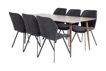Ypas Matbord 180 cm med 6 st Sumoas Matstol - Möbler - Bord & matgrupp - Matgrupp