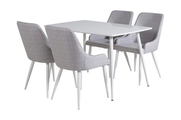 Ypas Matgrupp 120 cm inkl 4 Ridones Stolar - Vit/Grå - Möbler - Bord & matgrupp - Matgrupp