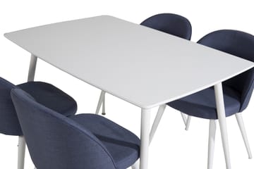 Ypas Matgrupp 120 cm inkl 4 Sedavi Stolar - Vit/Svart - Möbler - Bord & matgrupp - Matgrupp