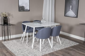 Ypas Matgrupp 120 cm inkl 4 Sedavi Stolar - Vit/Svart - Möbler - Bord & matgrupp - Matgrupp