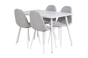 Ypas Matgrupp 120 cm inkl 4 Ypas Stolar - Vit/Grå - Möbler - Bord & matgrupp - Matgrupp