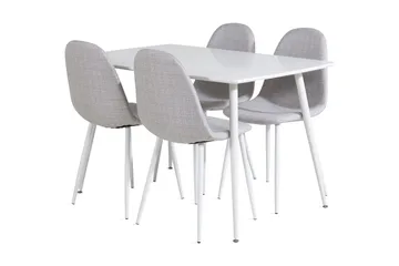 Ypas Matgrupp 120 cm inkl 4 Ypas Stolar - Vit/Grå - Möbler - Bord & matgrupp - Matgrupp