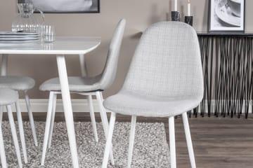 Ypas Matgrupp 120 cm inkl 4 Ypas Stolar - Vit/Grå - Möbler - Bord & matgrupp - Matgrupp