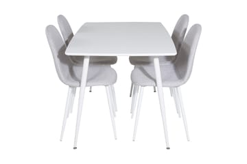 Ypas Matgrupp 120 cm inkl 4 Ypas Stolar - Vit/Grå - Möbler - Bord & matgrupp - Matgrupp