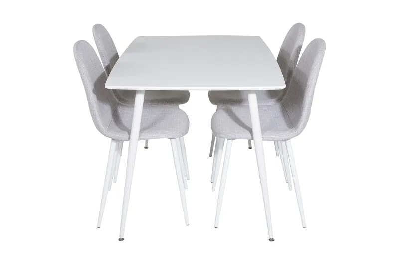 Ypas Matgrupp 120 cm inkl 4 Ypas Stolar - Vit/Grå - Möbler - Bord & matgrupp - Matgrupp