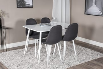 Ypas Matgrupp 120 cm inkl 4 Ypas Stolar - Vit/Svart - Möbler - Bord & matgrupp - Matgrupp