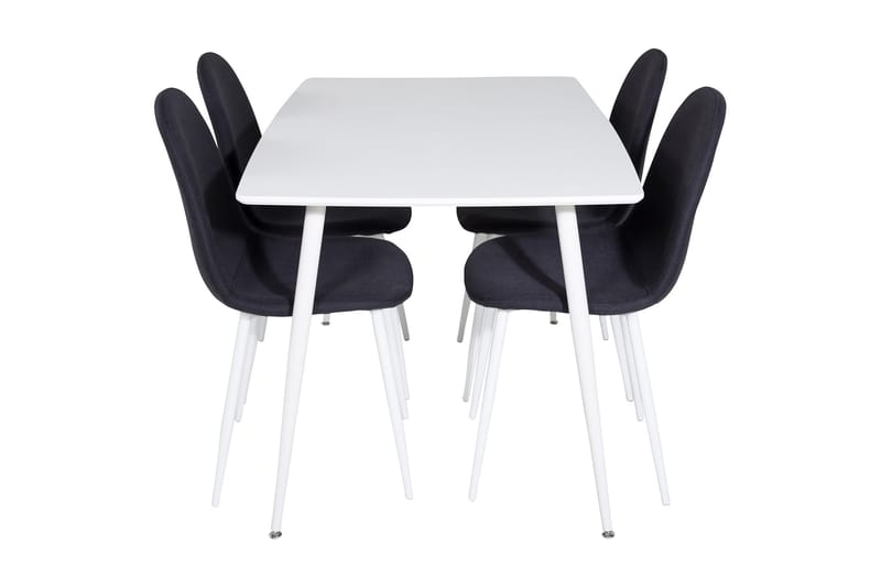 Ypas Matgrupp 120 cm inkl 4 Ypas Stolar - Vit/Svart - Möbler - Bord & matgrupp - Matgrupp