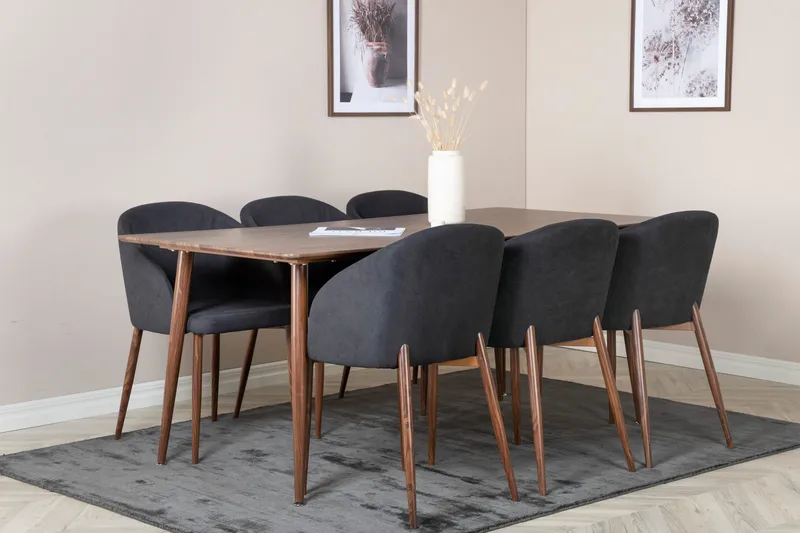 Ypas Matgrupp 180 cm + 6 st Kullersbro Matstolar